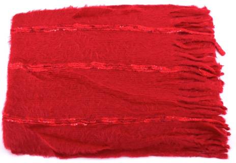 Moderní  zimní šála s třásněmi