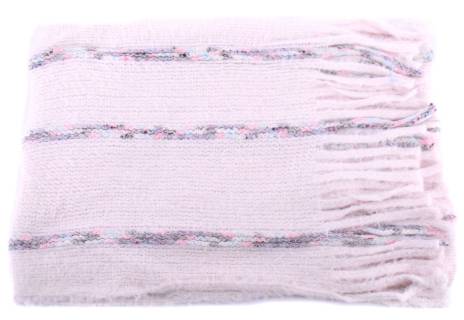 Moderní  zimní šála s třásněmi