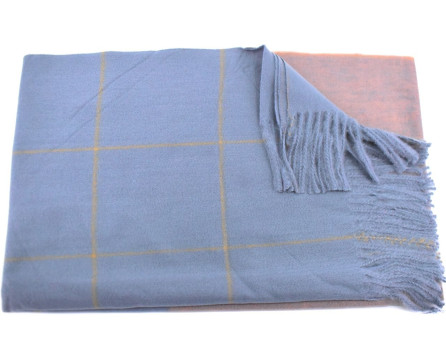 Šála s třásněmi dámská/pánská - modrá