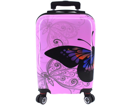Cestovní palubní kufr na čtyřech kolečkách Arteddy - motýl (XS) 30l