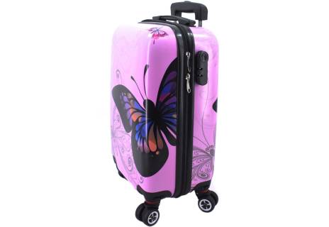 Cestovní palubní kufr na čtyřech kolečkách Arteddy - motýl (XS) 30l