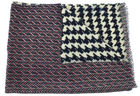 Oboustranná šála - vínová/béžová