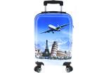 Cestovní  palubní kufr skořepinový na čtyřech kolečkách Arteddy - Letadlo (XS) 30l
