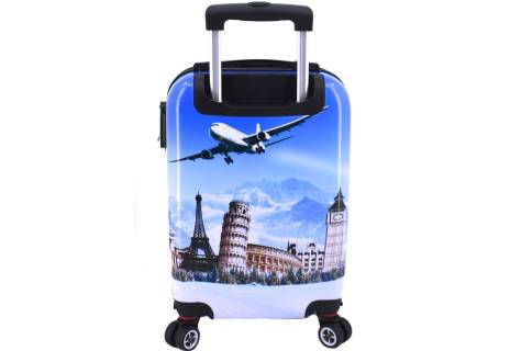 Cestovní  palubní kufr skořepinový na čtyřech kolečkách Arteddy - Letadlo (XS) 30l