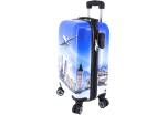 Cestovní  palubní kufr skořepinový na čtyřech kolečkách Arteddy - Letadlo (XS) 30l
