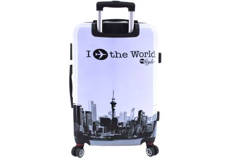 Cestovní kufr skořepinový na čtyřech kolečkách Arteddy - In the World (L) 100l