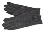 Elegantní zateplené dámské rukavice - tmavě šedá