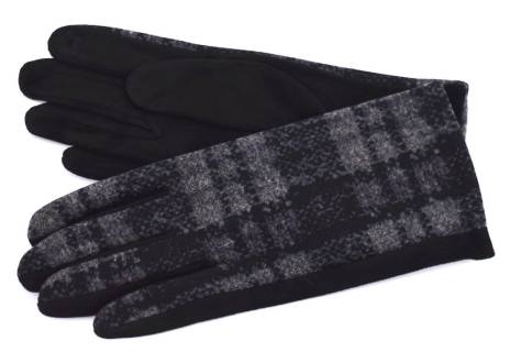 Moderní kárované dámské rukavice