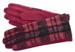 Moderní kárované dámské rukavice