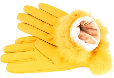 Elegantní kožené zateplené dámské Every rukavice ozdobené kožešinou