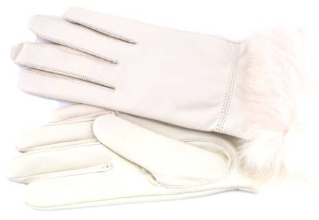 Elegantní kožené zateplené dámské Every rukavice ozdobené kožešinou