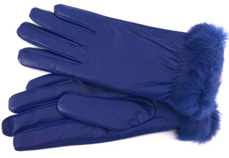 Elegantní kožené zateplené dámské Every rukavice ozdobené kožešinou