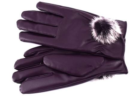Dámské zateplené kožené rukavice Arteddy