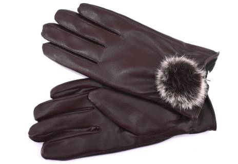 Dámské zateplené kožené rukavice Arteddy