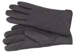 Dámské prošívané kožené rukavice - tmavě šedá (L)