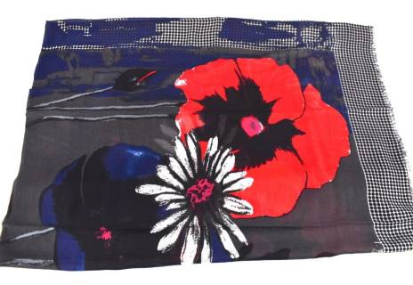 Dámský šátek  s květovaným vzorem