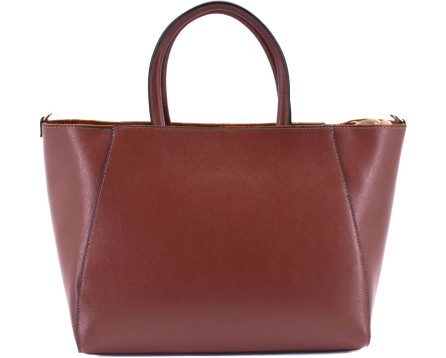Moderní Shopper dámská kožená kabelka Arteddy - hnědá