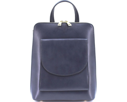 Dámský / dívčí kožený batoh a kabelka v jednom / Arteddy - tmavě modrá