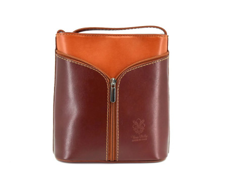 Dámská kožená kabelka crossbody Arteddy - hnědá/camel