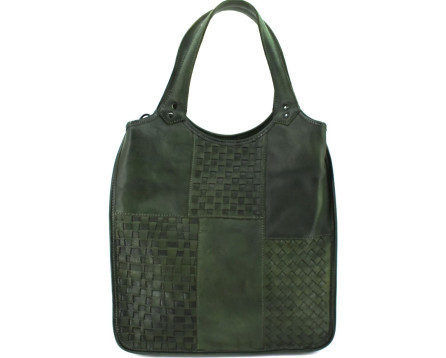Kožená kabelka Arteddy - tmavě zelená