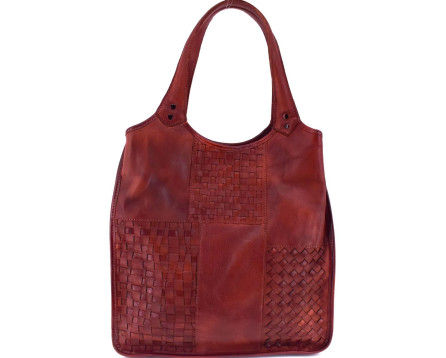 Kožená kabelka Arteddy - hnědá