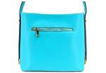 Dámská kožená kabelka crossbody - tyrkysová