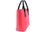 Luxusní dámská kožená kabelka Shopper - červená/černá