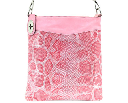 Dámská kožená kabelka crossbody Arteddy - růžová