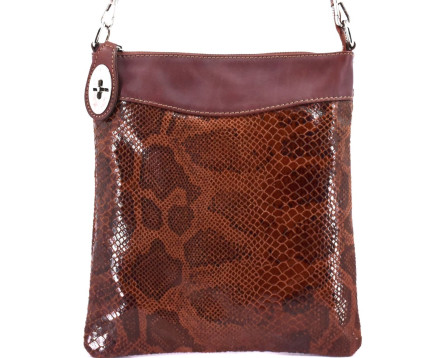 Dámská kožená kabelka crossbody Arteddy - tmavě hnědá