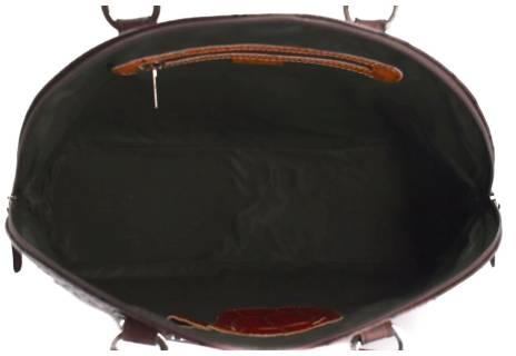 Luxusní dámská kožená kabelka - tmavě hnědá