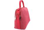 Luxusní dámská kožená kabelka Shopper - světle červená