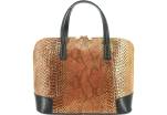 Luxusní dámská kožená kabelka Shopper s hadím vzorem