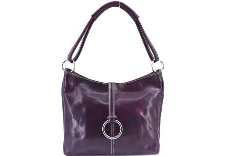 Dámská kožená kabelka Arteddy - tmavě fialová