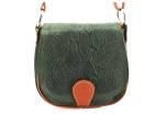 Dámská kožená kabelka s klopnou (crossbody) Arteddy - tmavě zelená