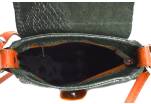 Dámská kožená kabelka s klopnou (crossbody) Arteddy - tmavě zelená