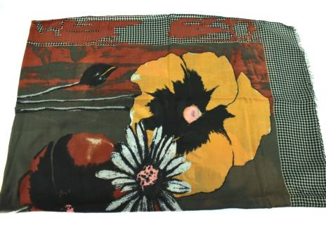 Dámský šátek  s květovaným vzorem