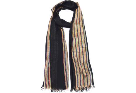 Moderní pruhovaný šátek - černá