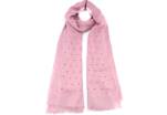 Moderní dámský šátek s potiskem - růžová/pudrová