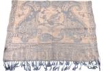 Dámský šátek s kašmírovým vzorem - béžová