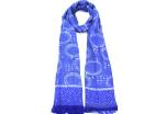 Moderní dámský šátek s potiskem - modrá