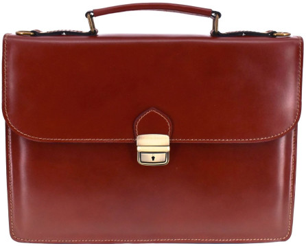 Kožená aktovka Arteddy - 1 komorová hnědá