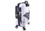 Cestovní kufr na čtyřech kolečkách Arteddy - motýl/bílá (M) 60l