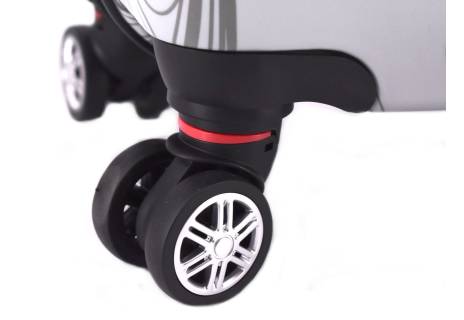 Cestovní kufr na čtyřech kolečkách Arteddy - motýl/bílá (M) 60l