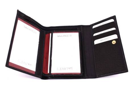 Dámská kožená peněženka Leidi Lanceti - černá