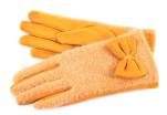 Dámské zateplené rukavice  - hořčícová