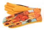 Moderní dámské zateplené rukavice -  hořčícová