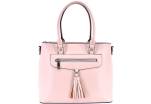 Moderní dámská kabelka shopper - růžová pudrová