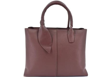 Moderní dámská kabelka shopper - tmavě hnědá