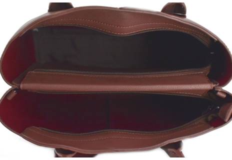 Moderní dámská kabelka shopper - tmavě hnědá