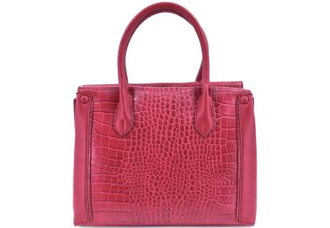 Moderní dámská kabelka shopper - vínová